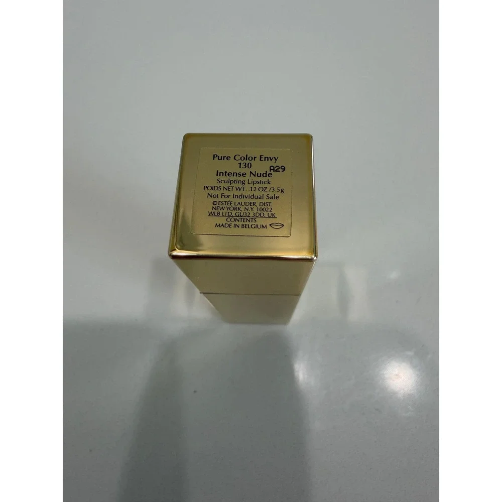 Estee Lauder Pure Color Envy 130 Intense Nude Sculpting Lipstick Gold Case 3.5g